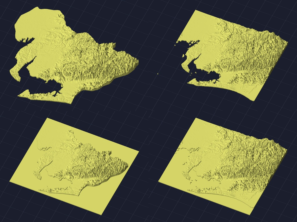 【3Dプリント】47都道府県 立体地形モデル STLデータ4種類地形模型TERRAIN JAPAN