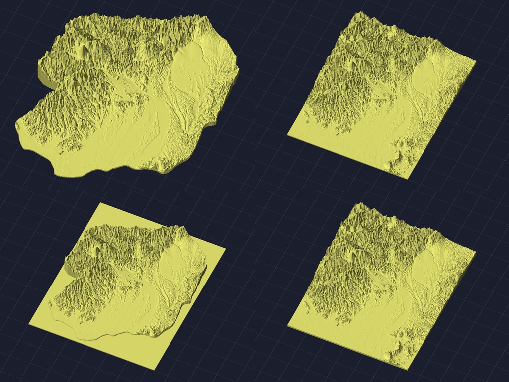 【3Dプリント】47都道府県 立体地形モデル STLデータ4種類地形模型TERRAIN JAPAN