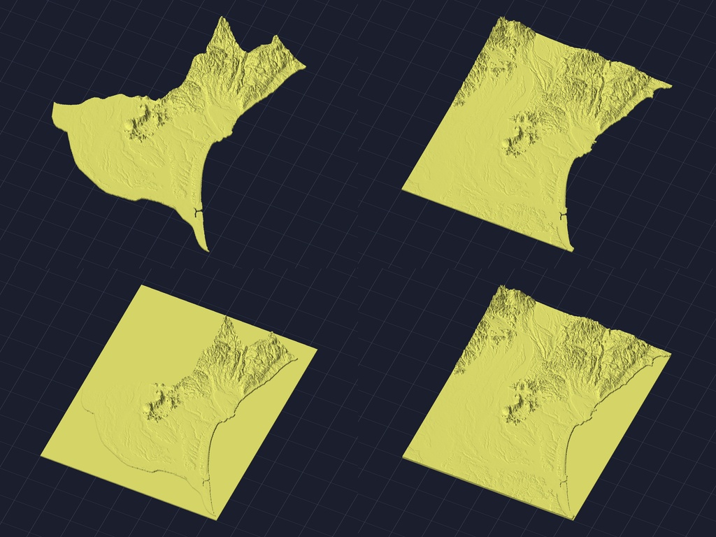 【3Dプリント】47都道府県 立体地形モデル STLデータ4種類地形模型TERRAIN JAPAN