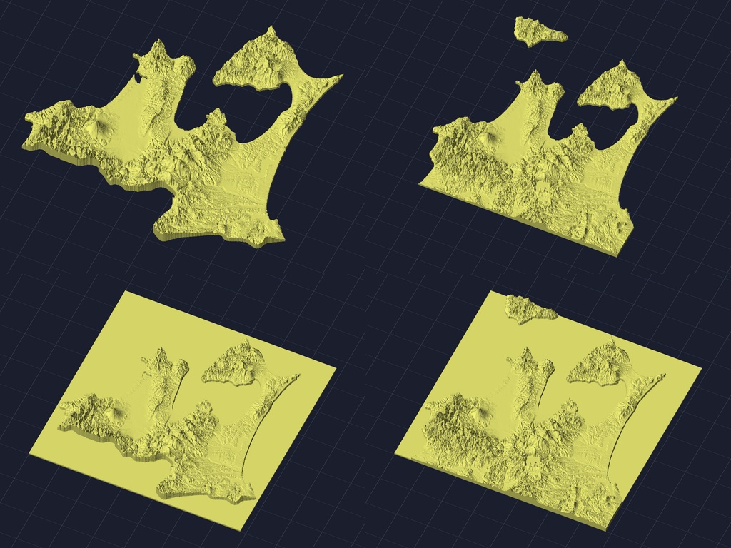 【3Dプリント】47都道府県 立体地形モデル STLデータ4種類地形模型TERRAIN JAPAN