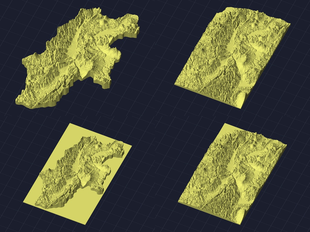 【3Dプリント】47都道府県 立体地形モデル STLデータ4種類地形模型TERRAIN JAPAN