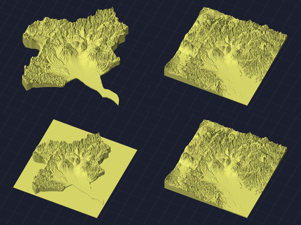 【3Dプリント】47都道府県 立体地形モデル STLデータ4種類地形模型TERRAIN JAPAN