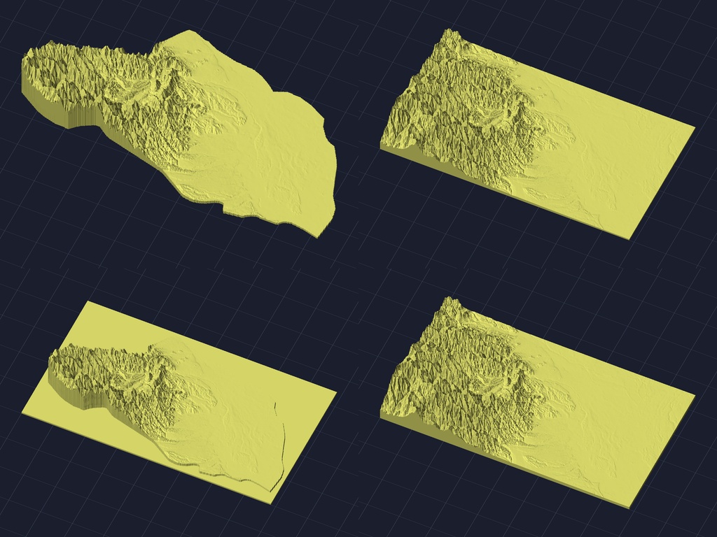 【3Dプリント】47都道府県 立体地形モデル STLデータ4種類地形模型TERRAIN JAPAN