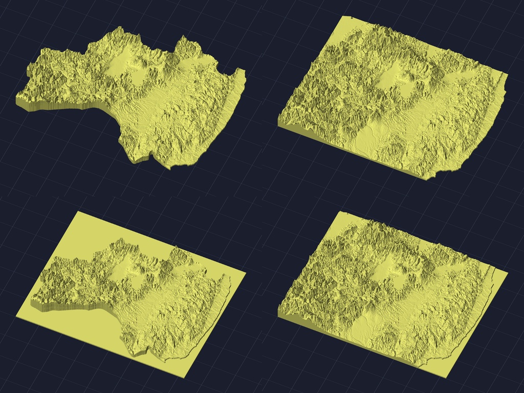 【3Dプリント】47都道府県 立体地形モデル STLデータ4種類地形模型TERRAIN JAPAN