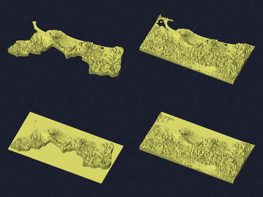 【3Dプリント】47都道府県 立体地形モデル STLデータ4種類地形模型TERRAIN JAPAN