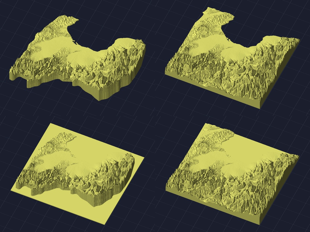 【3Dプリント】47都道府県 立体地形モデル STLデータ4種類地形模型TERRAIN JAPAN