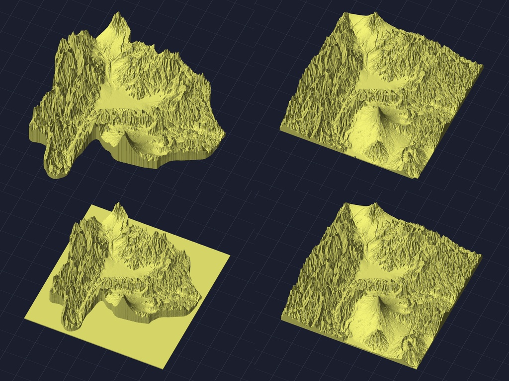 【3Dプリント】47都道府県 立体地形モデル STLデータ4種類地形模型TERRAIN JAPAN