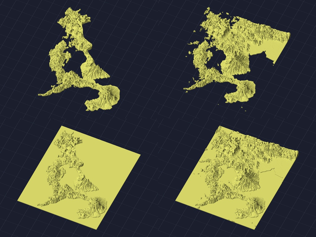 【3Dプリント】47都道府県 立体地形モデル STLデータ4種類地形模型TERRAIN JAPAN