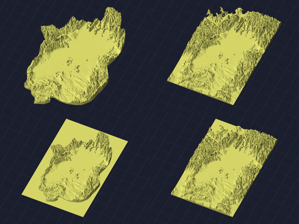 【3Dプリント】47都道府県 立体地形モデル STLデータ4種類地形模型TERRAIN JAPAN