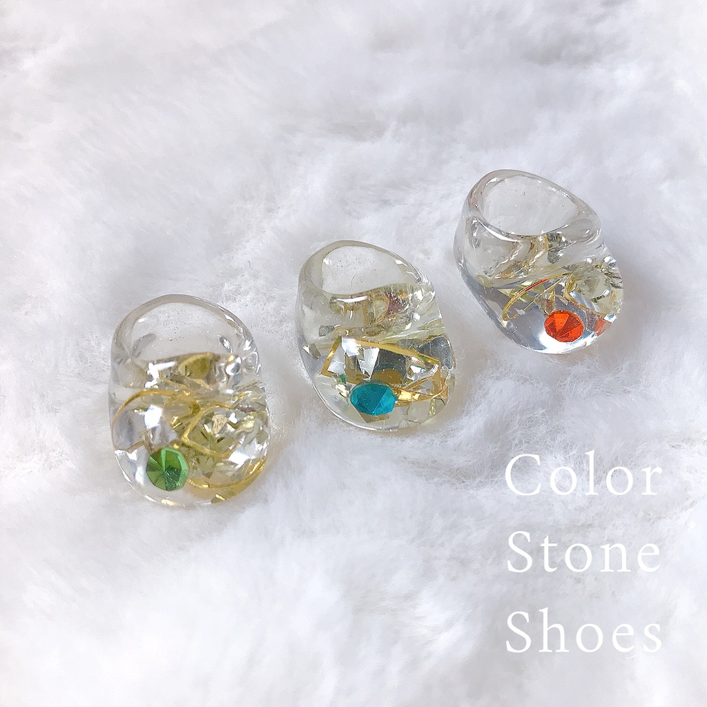 Color stone shoes