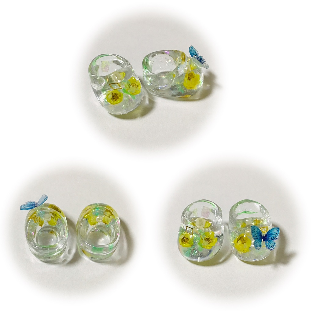 Flower and butterfly shoes