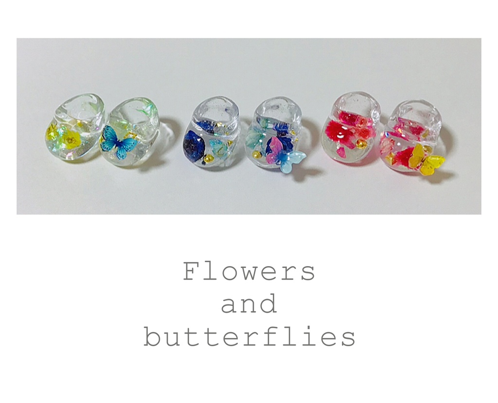 Flower and butterfly shoes