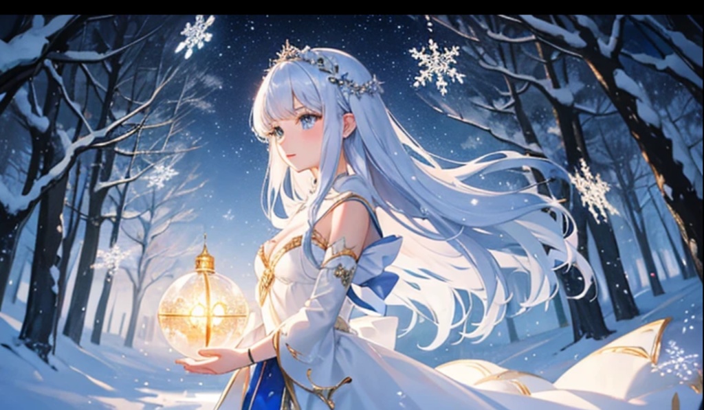 White Christmas in the Winter Woods