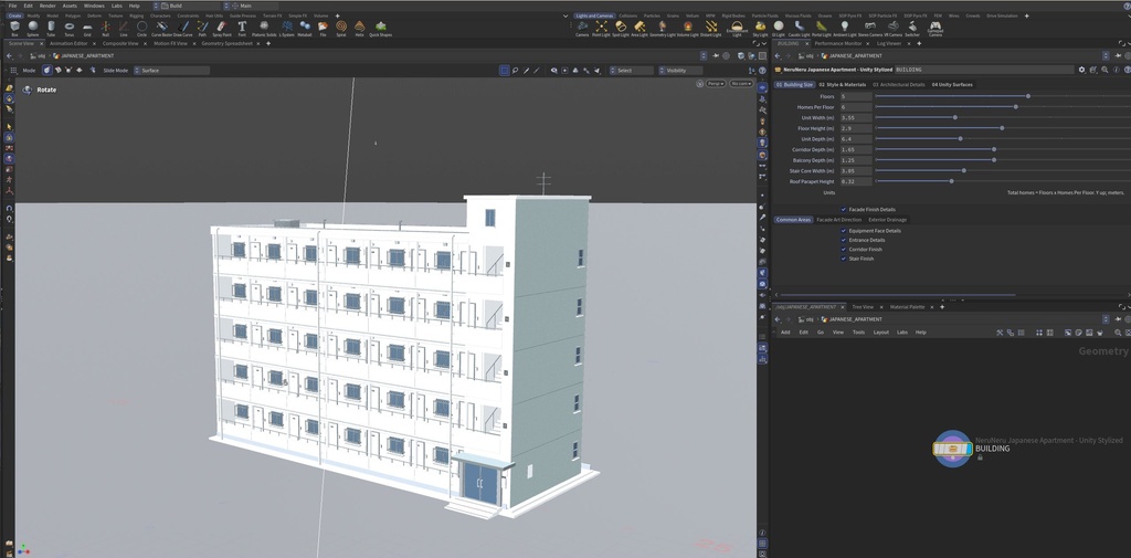 【Unity】階数・戸数を自由に変更!日本のマンション生成ツール | Neruneru Tokyo Mansion