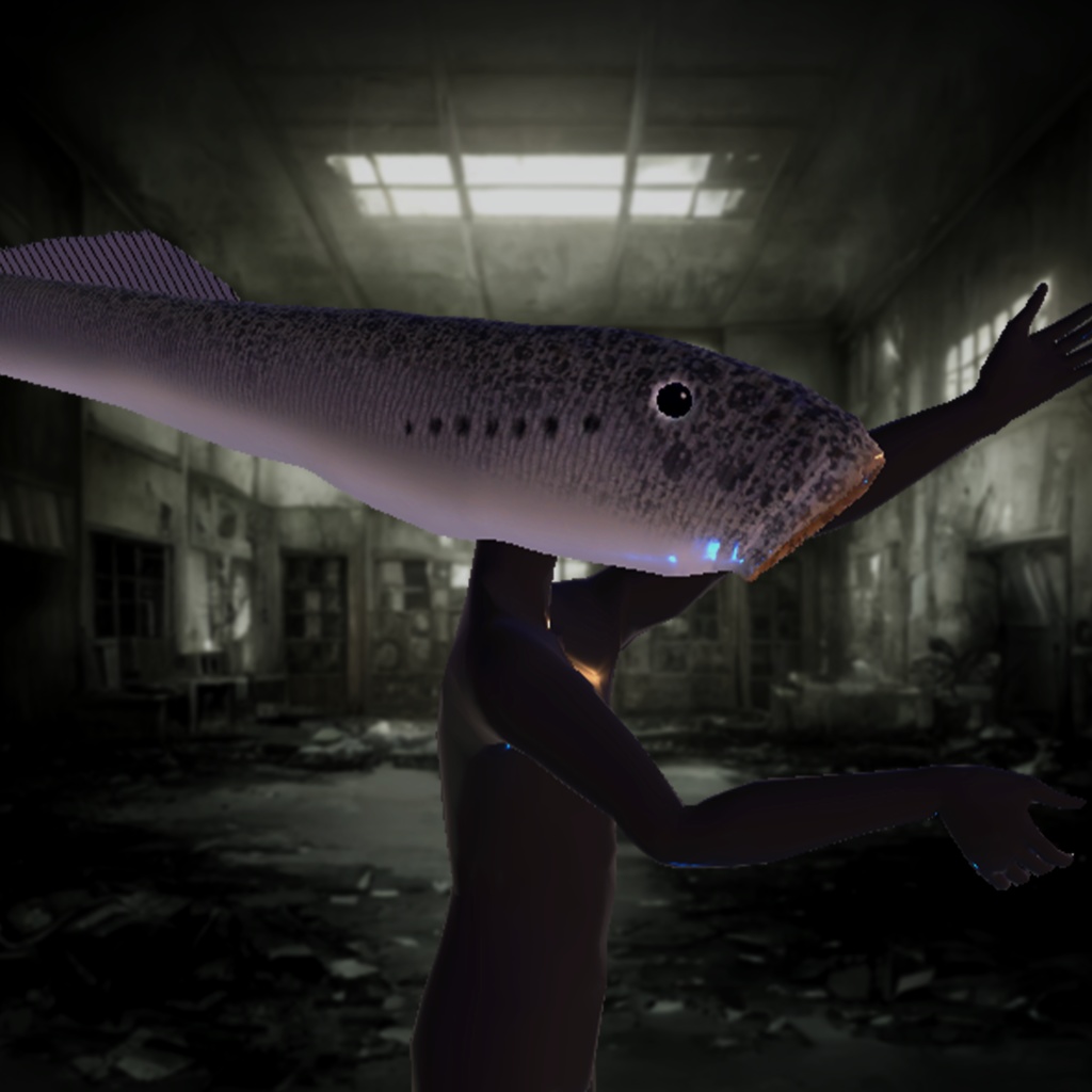 【無料】【3Dモデル】【VRchat想定】 『ヤツメウナギマン』 Cluster用VRM付き