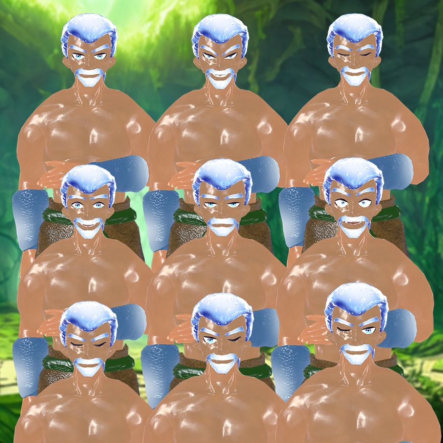 【3Dモデル】『男性型筋肉素体モデル マチヲ Machiwo』 【VRchat対応】【cluster対応】