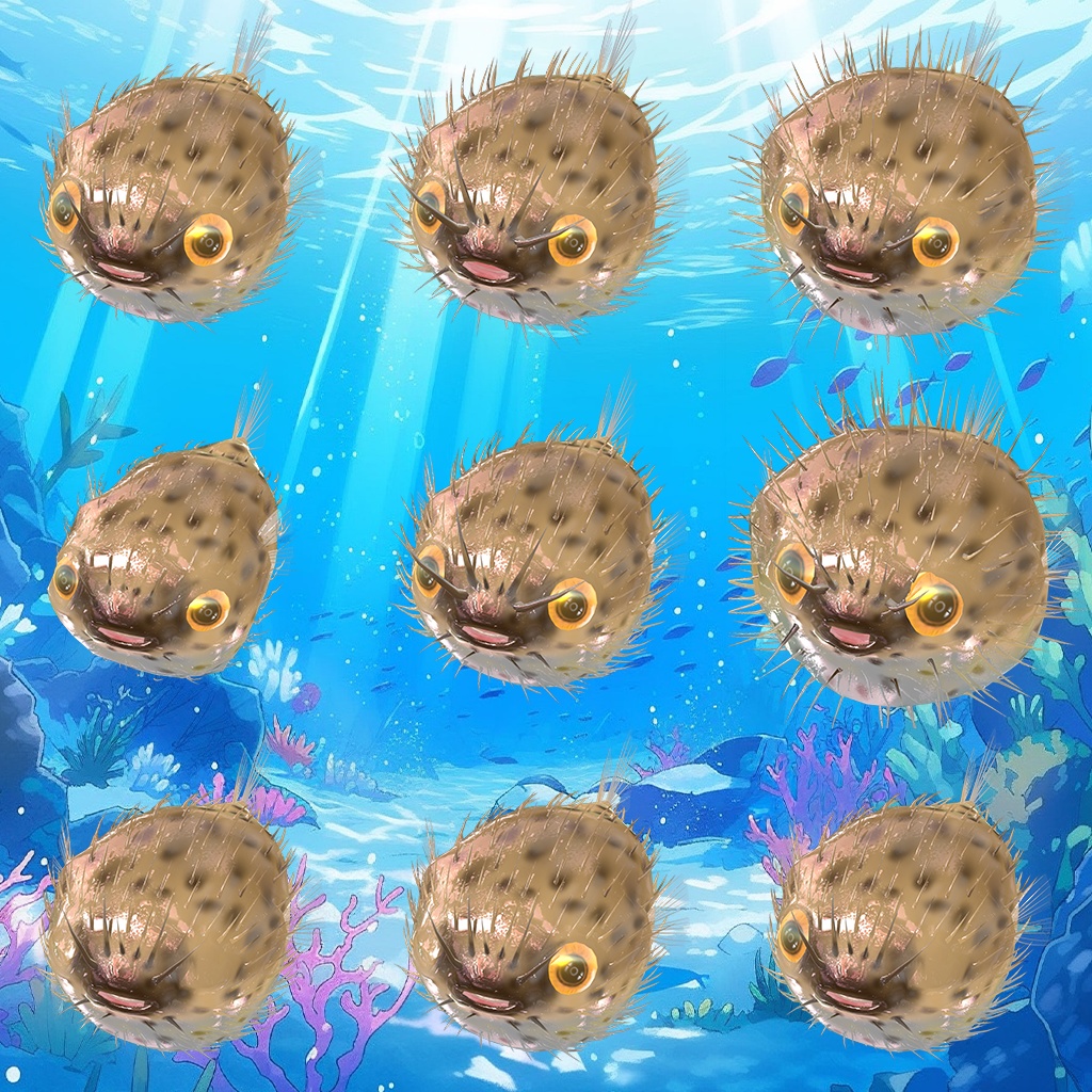 【無料】【3Dモデル】『ツンツン ハリセンボン』 【VRchat対応】