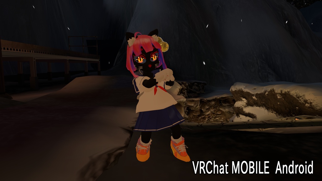 オリジナル3Dモデル『黒音 CroNe』(クローネ)【VRchat対応】【cluster対応】