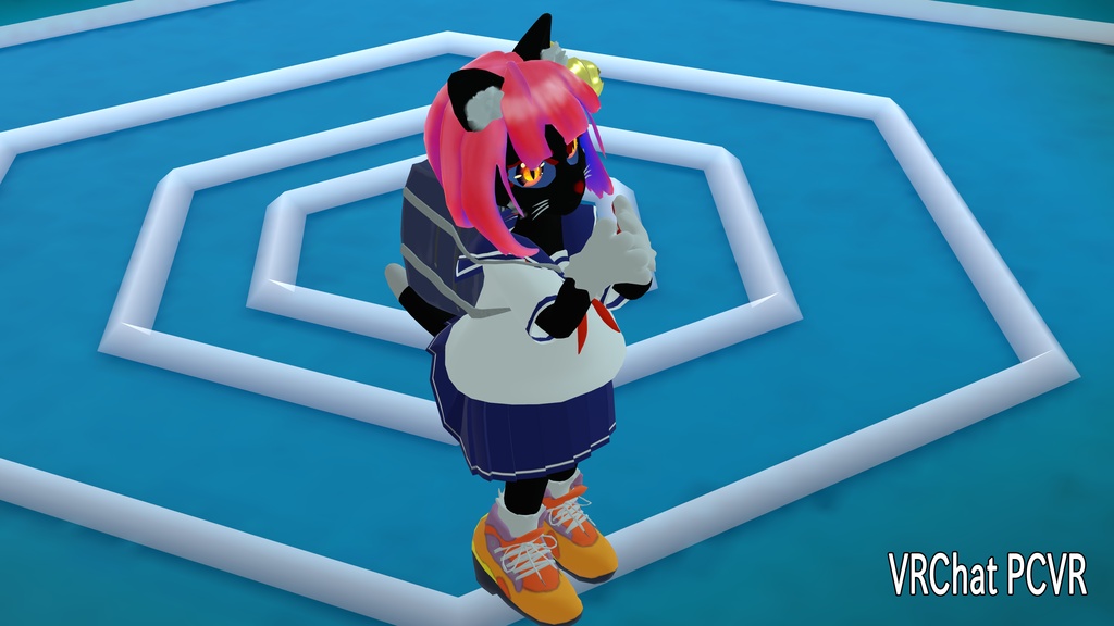 オリジナル3Dモデル『黒音 CroNe』(クローネ)【VRchat対応】【cluster対応】
