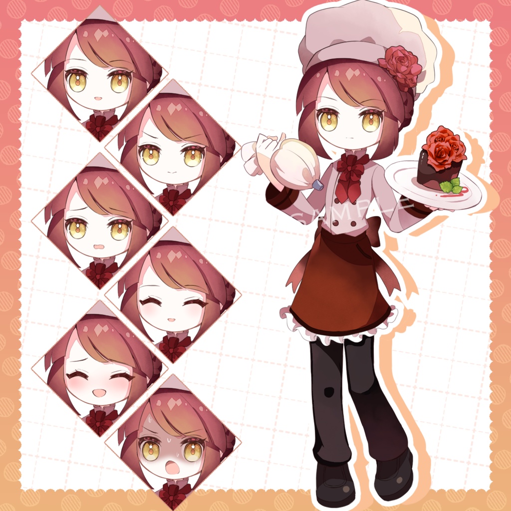 【立ち絵】赤薔薇の菓子職人