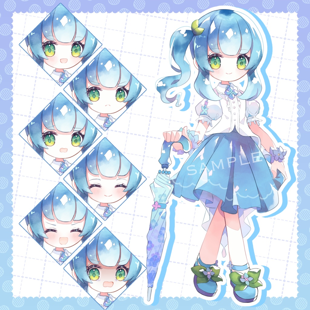 【立ち絵】紫陽花の女の子