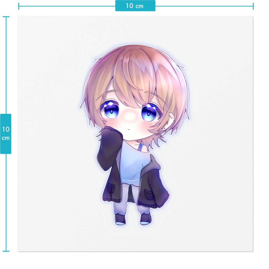 ミニせのん①ステッカー(クリア)100mm