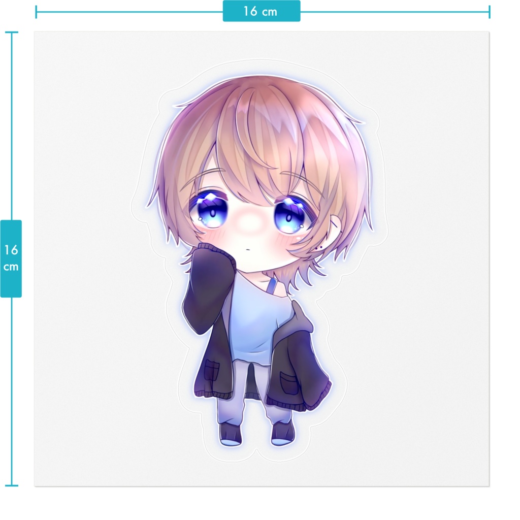 ミニせのん①ステッカー(クリア)160mm