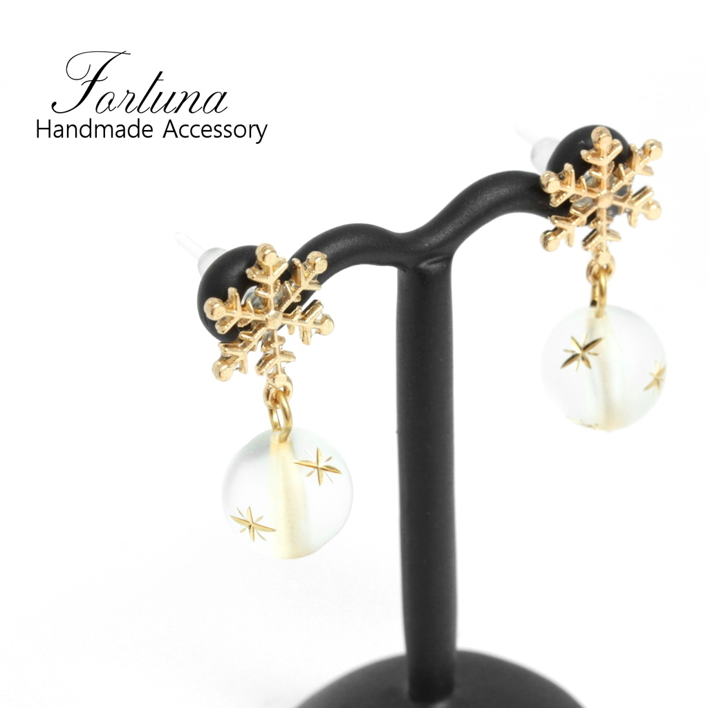 雪の結晶ピアス(92) ピアス/ノンホールピアス/樹脂ピアス