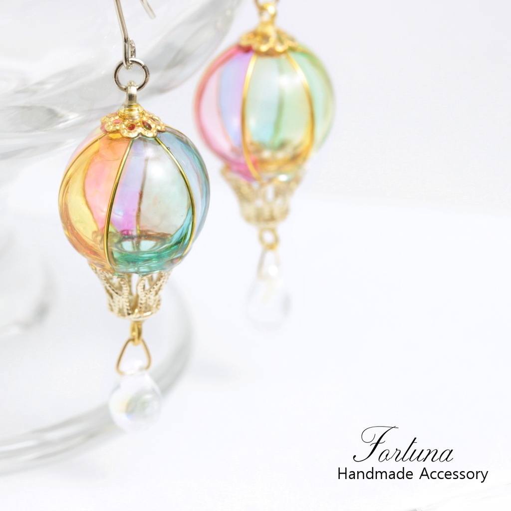 カラフル気球ピアス~Balloon~(246) ピアス/イヤリング/ノンホールピアス/樹脂ピアス