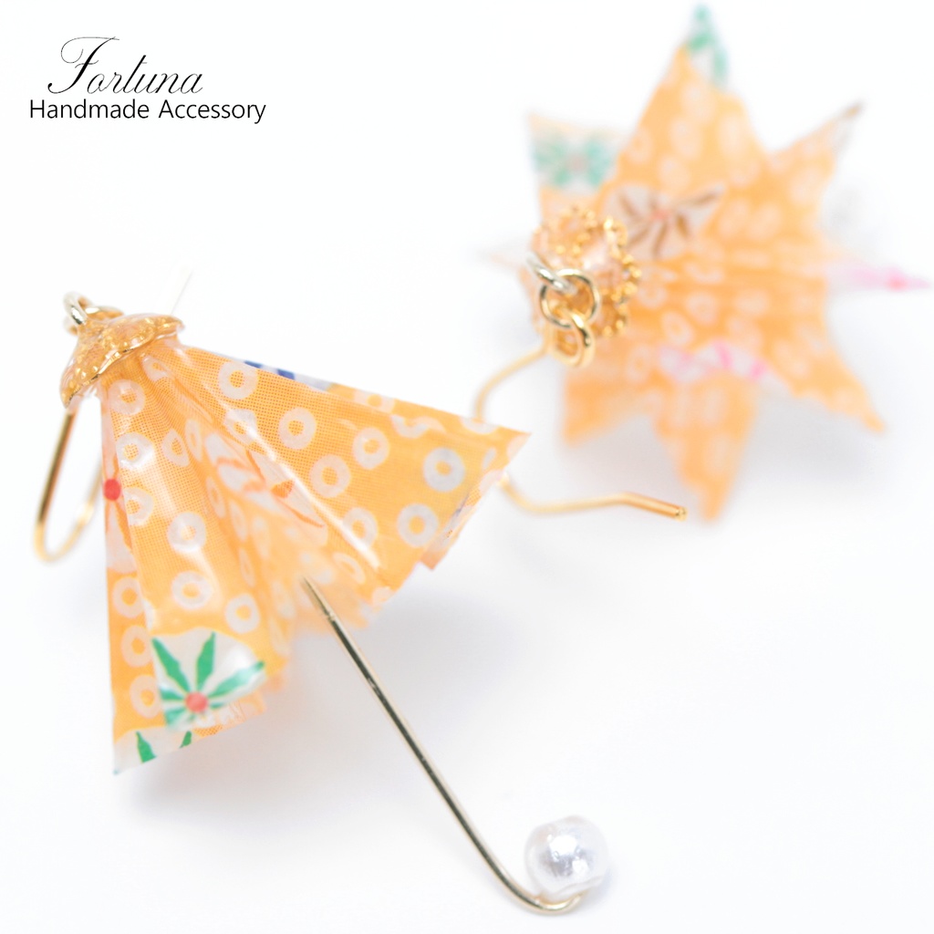 和傘~山吹~(342) ピアス/イヤリング/ノンホールピアス/樹脂ピアス