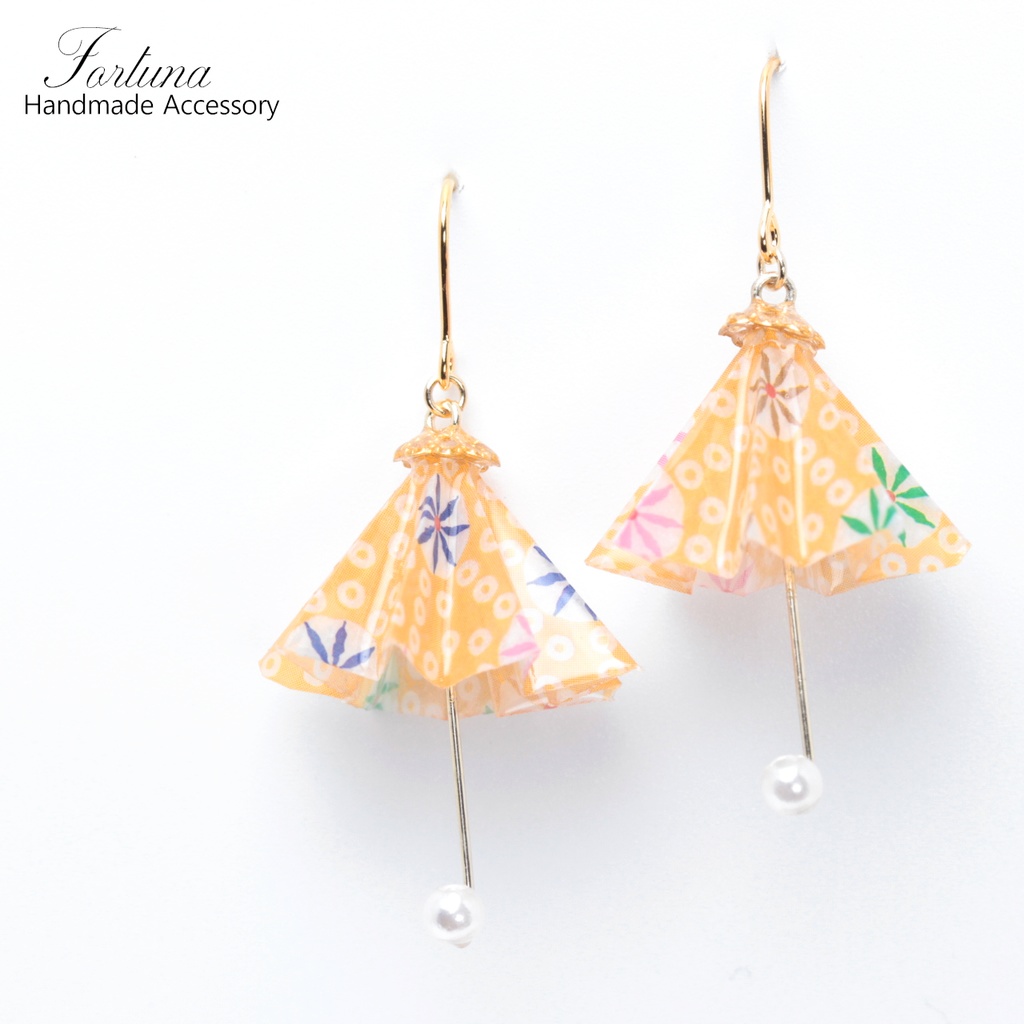 和傘~山吹~(342) ピアス/イヤリング/ノンホールピアス/樹脂ピアス