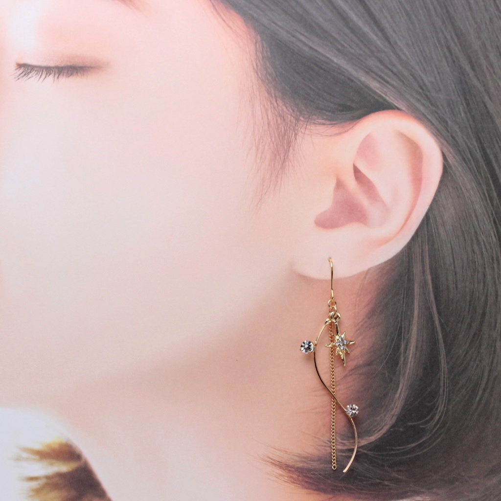 きらきらSTAR(391) ピアス/イヤリング/ノンホールピアス/樹脂ピアス