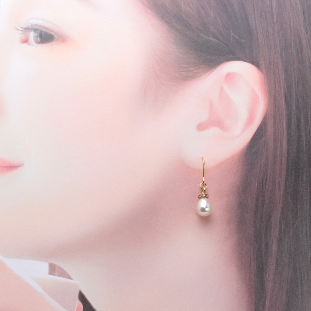 しずくぱーる(400) ピアス/イヤリング/ノンホールピアス/樹脂ピアス