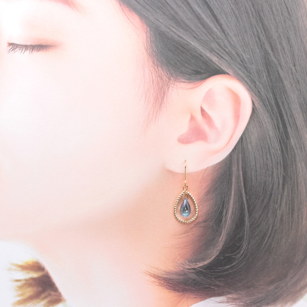 揺れるしずく~AQUA~(410) ピアス/イヤリング/ノンホールピアス/樹脂ピアス