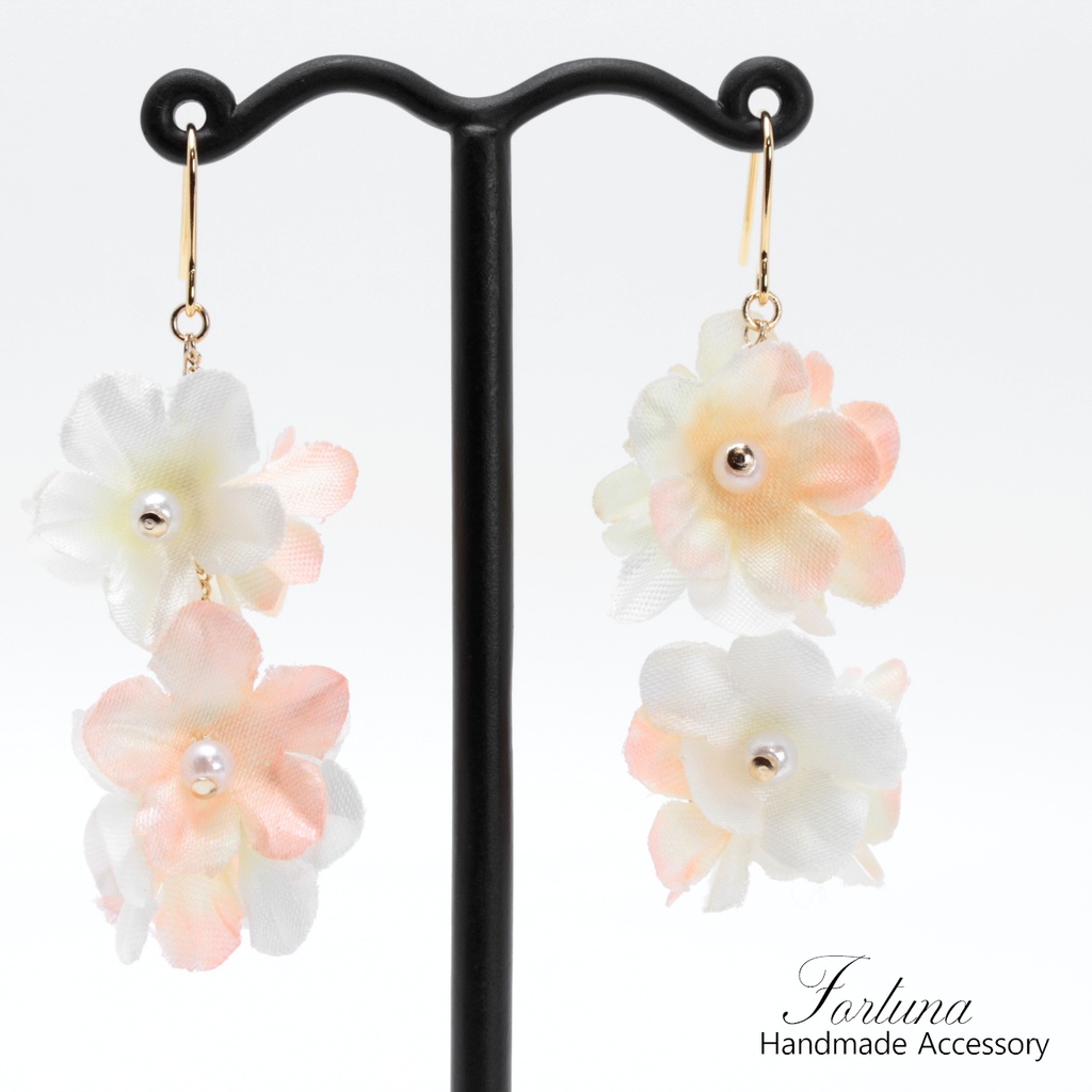 お花揺れる~春色~(417) ピアス/イヤリング/ノンホールピアス/樹脂ピアス