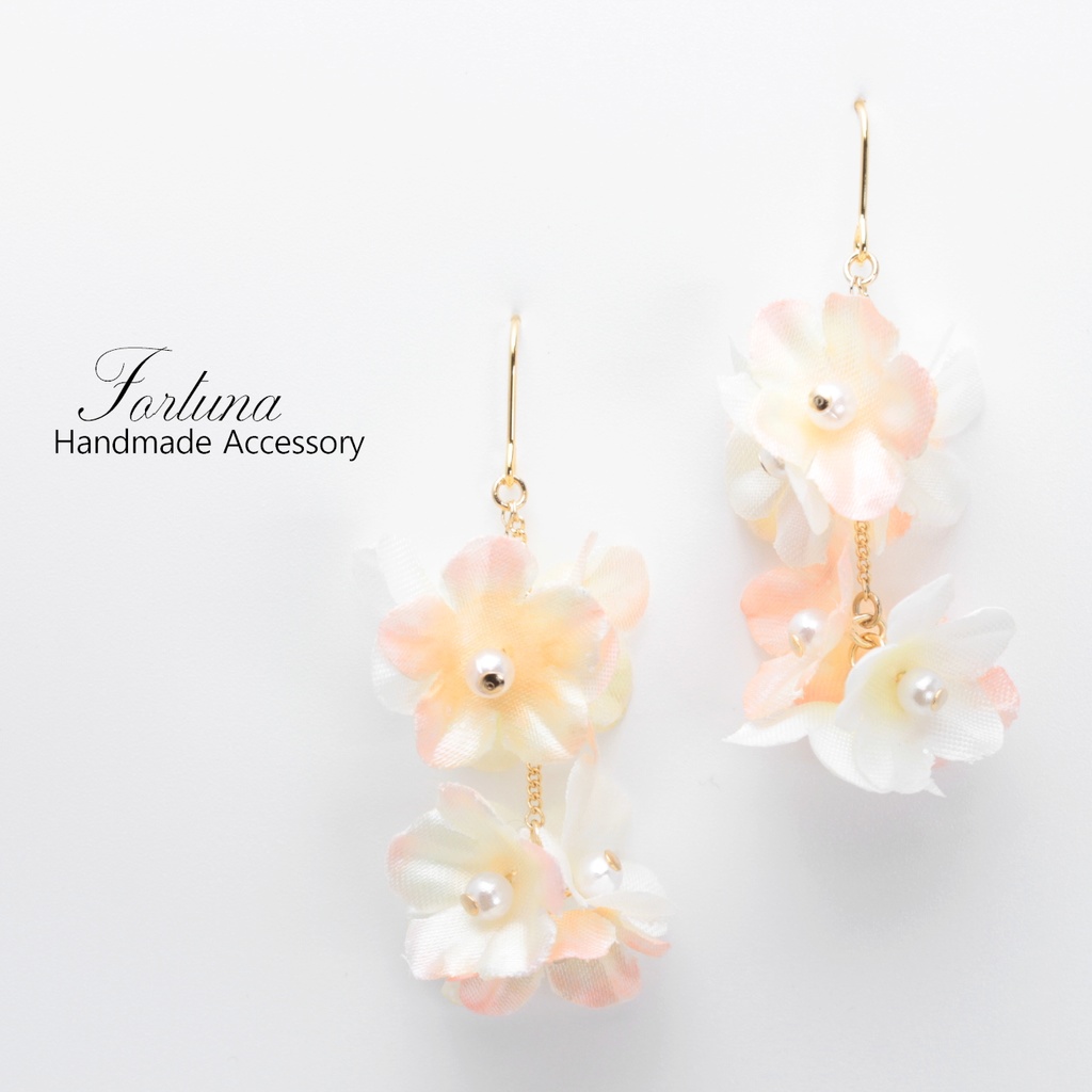 お花揺れる~春色~(417) ピアス/イヤリング/ノンホールピアス/樹脂ピアス