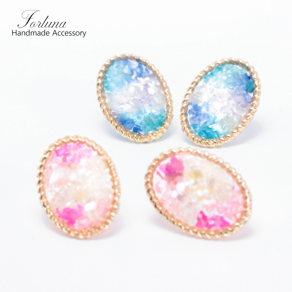 Shell Flower~BLUE~(461) ピアス/ノンホールピアス/樹脂ピアス