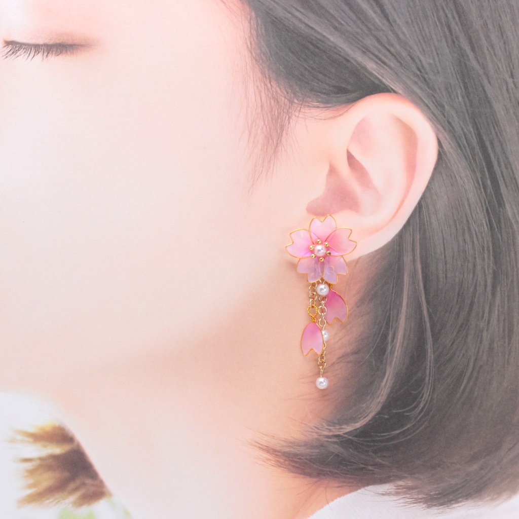 Cherry Blossom(480) ピアス/ノンホールピアス/樹脂ピアス