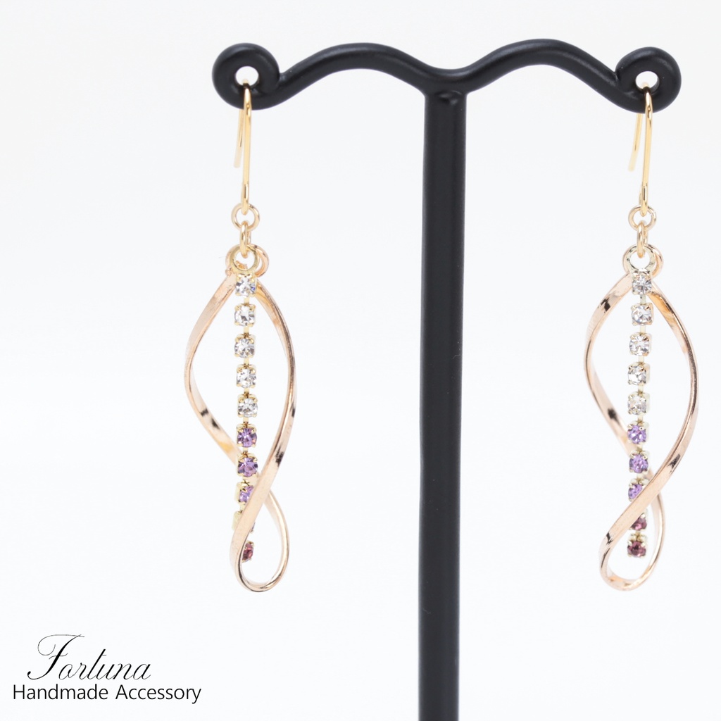 PURPLE LINE(491) ピアス/イヤリング/ノンホールピアス/樹脂ピアス