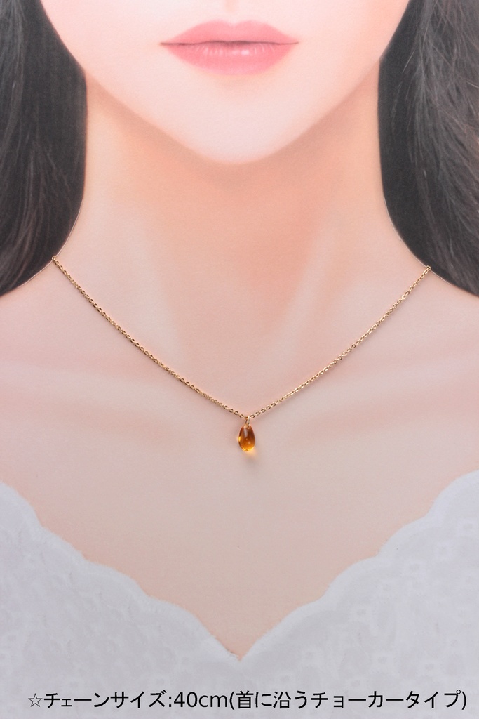 チェコドロップネックレス~Honey~(499)ネックレス/ペンダント