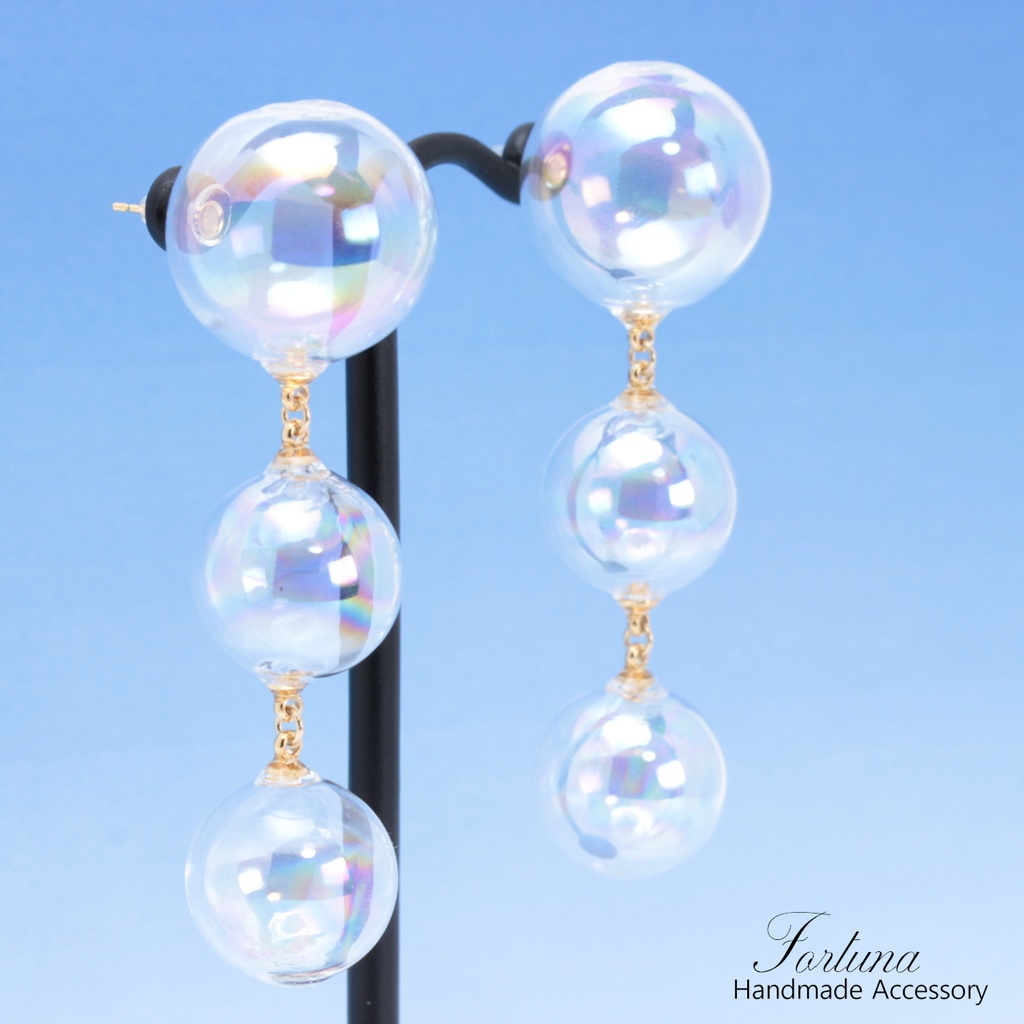 しゃぼんだま。みっつ(505) ピアス/ノンホールピアス/樹脂ピアス