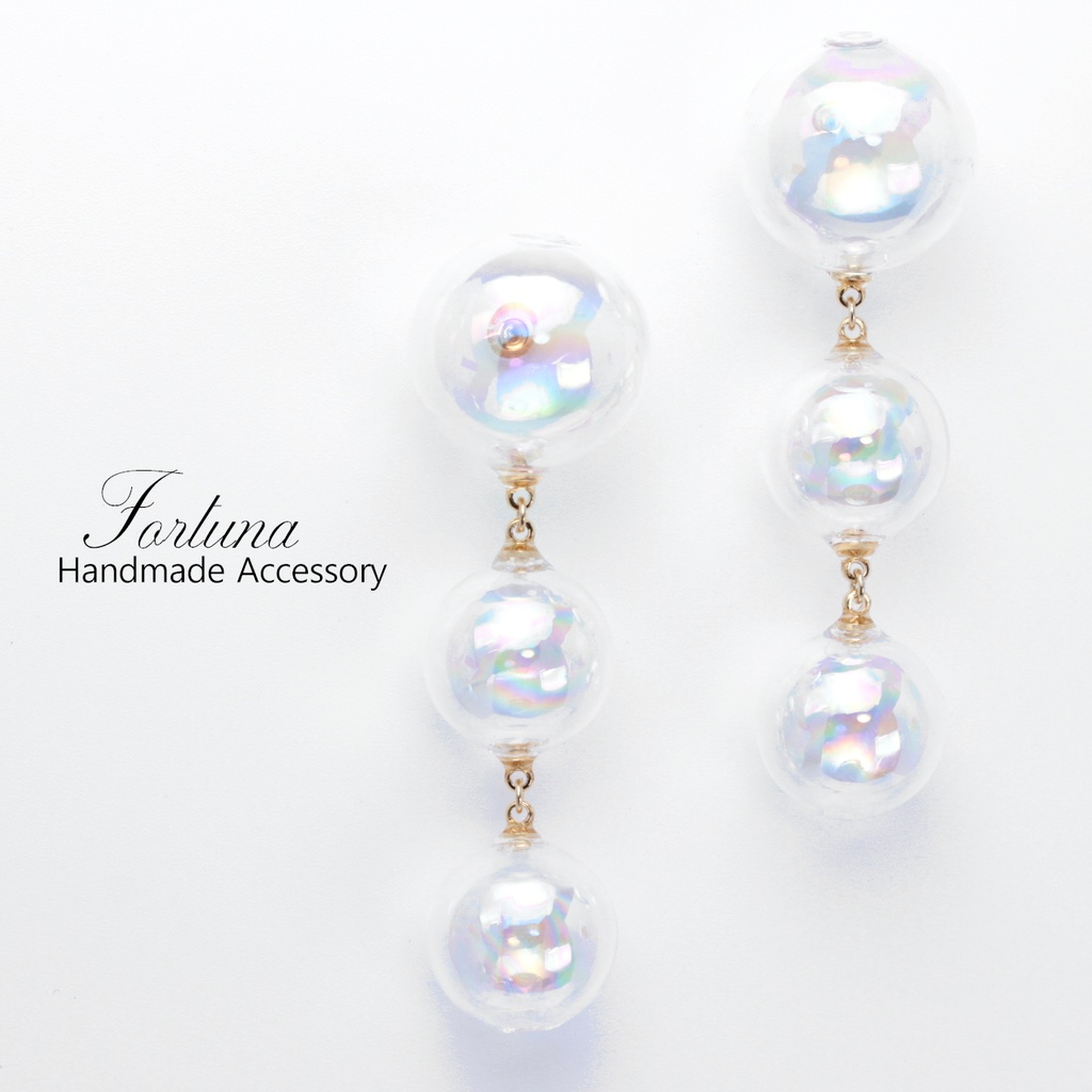 しゃぼんだま。みっつ(505) ピアス/ノンホールピアス/樹脂ピアス