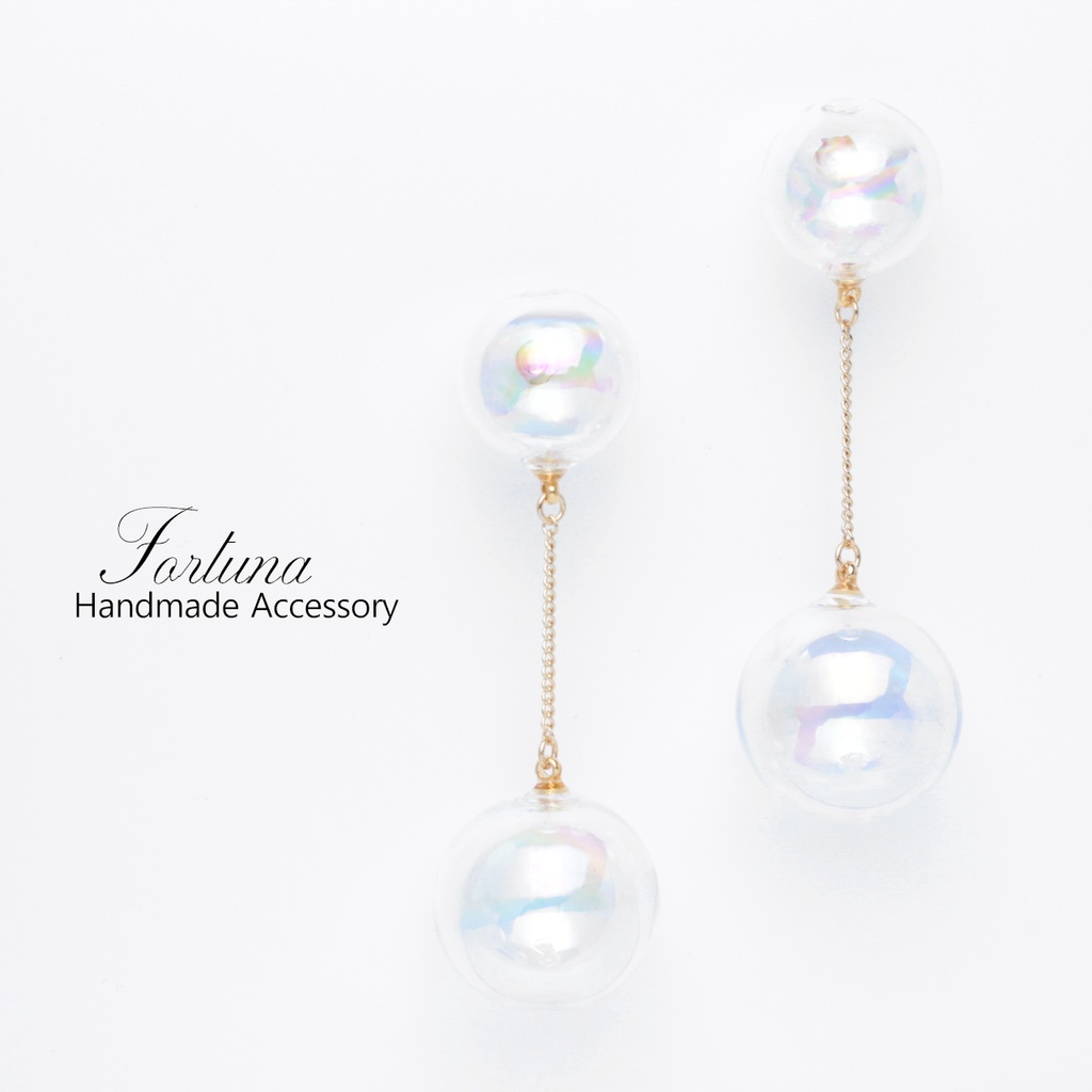 揺れるしゃぼんだま(515) ピアス/ノンホールピアス/樹脂ピアス