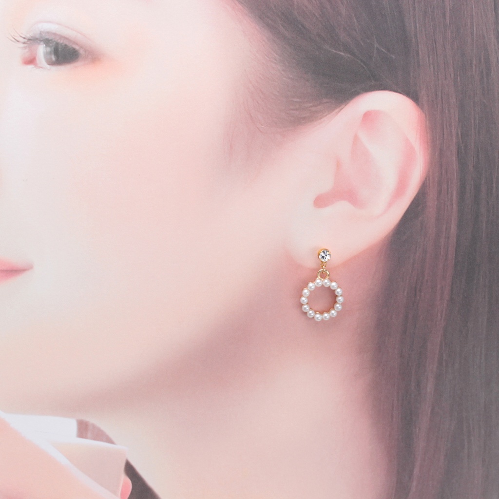 ゆらゆらサークル(523) ピアス/ノンホールピアス/樹脂ピアス