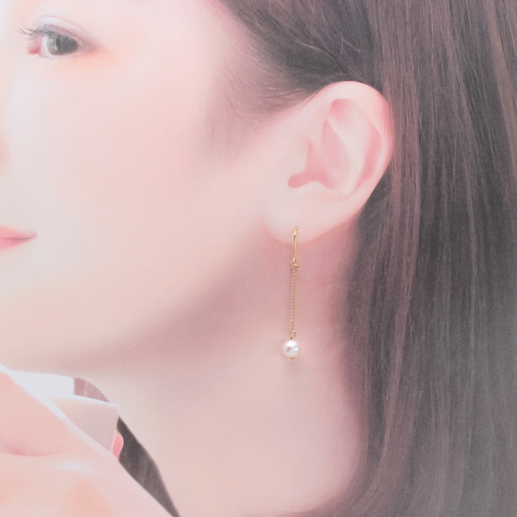 天然淡水パール(560) ピアス/イヤリング/ノンホールピアス/樹脂ピアス