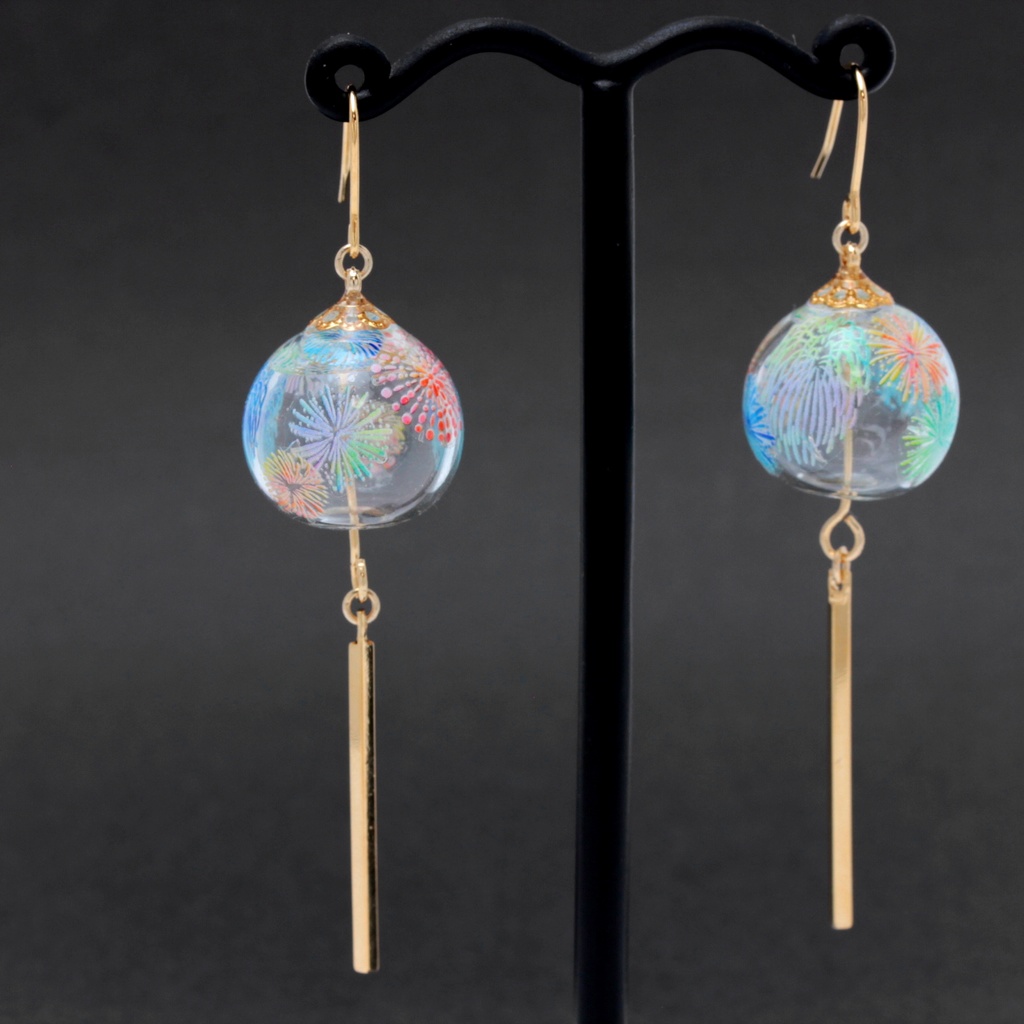 風鈴~花火~(564) ピアス/イヤリング/ノンホールピアス/樹脂ピアス