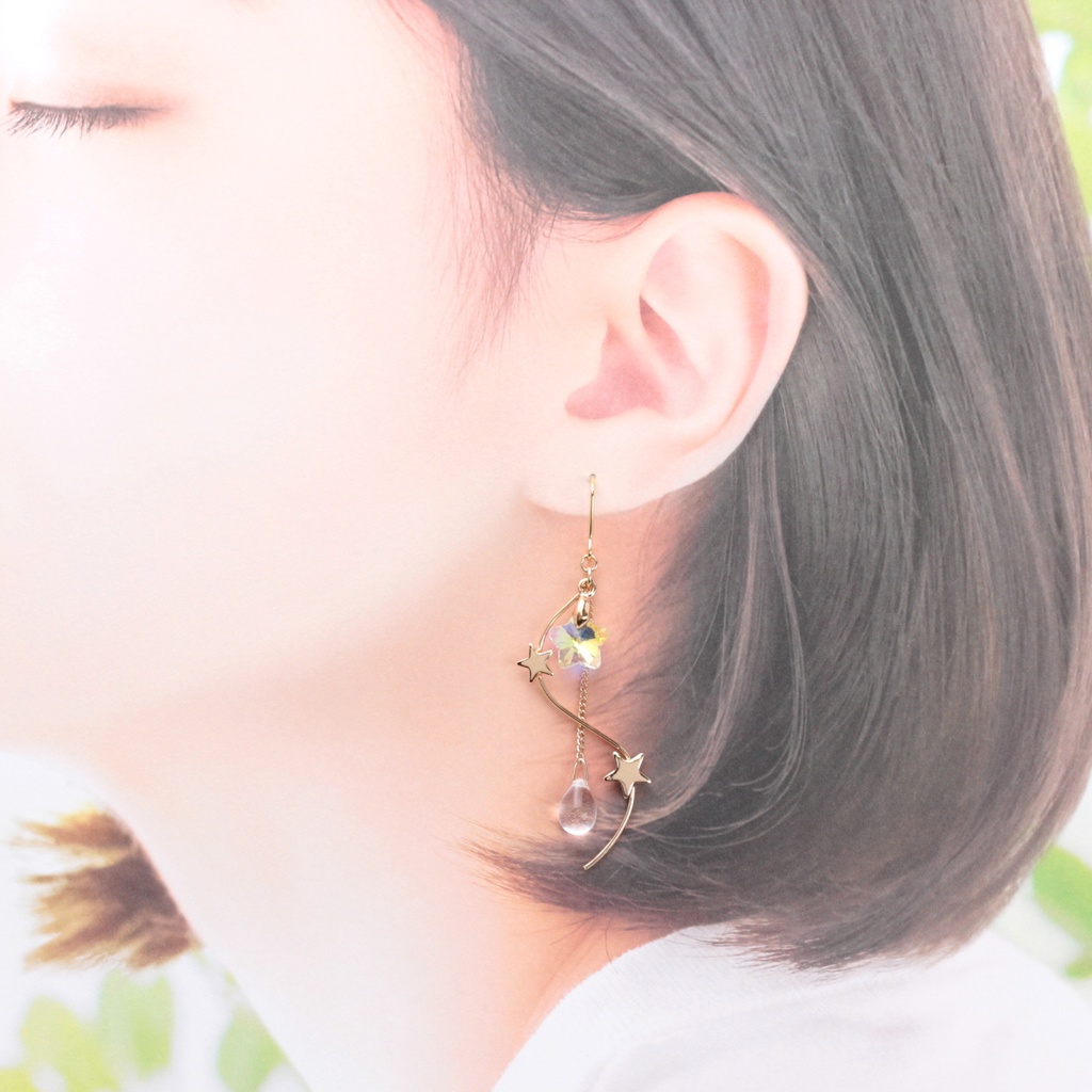 星空(574) ピアス/イヤリング/ノンホールピアス/樹脂ピアス