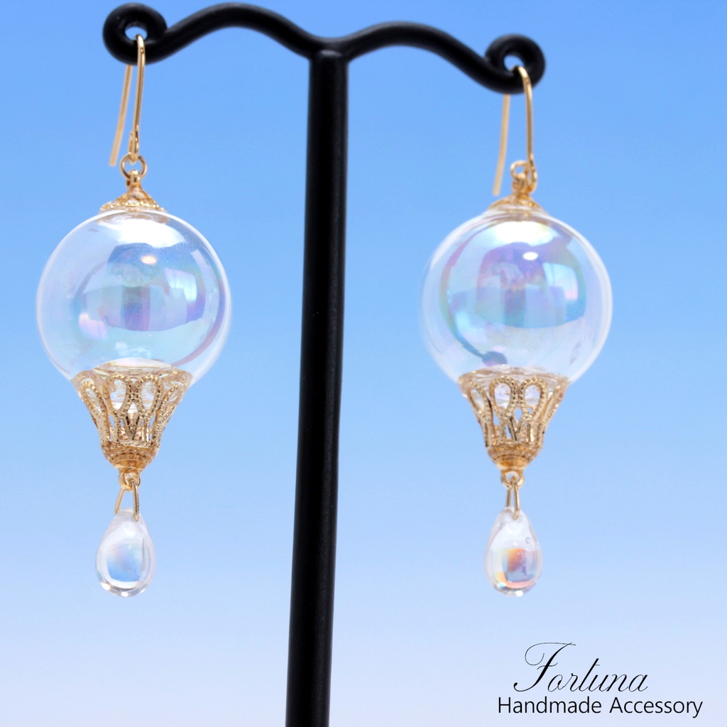しゃぼん気球(595) ピアス/イヤリング/ノンホールピアス/樹脂ピアス