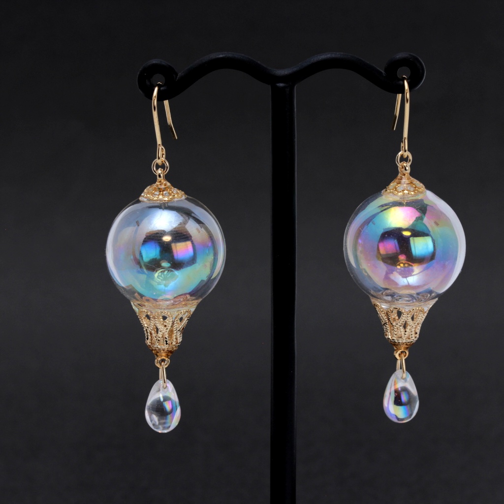 しゃぼん気球(595) ピアス/イヤリング/ノンホールピアス/樹脂ピアス