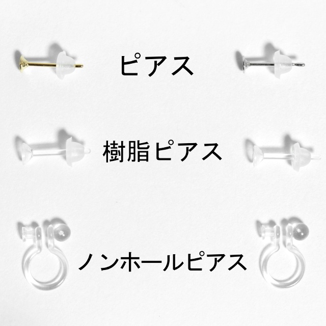 揺れるパールリング(602) ピアス/ノンホールピアス/樹脂ピアス